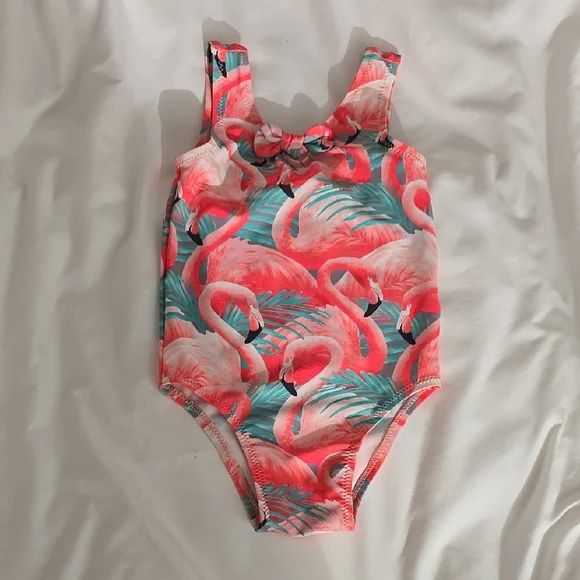 Colorful Kids One Piece Swimsuit Set